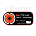 Sentry Mode Warning Sticker for Tesla — Set of 4