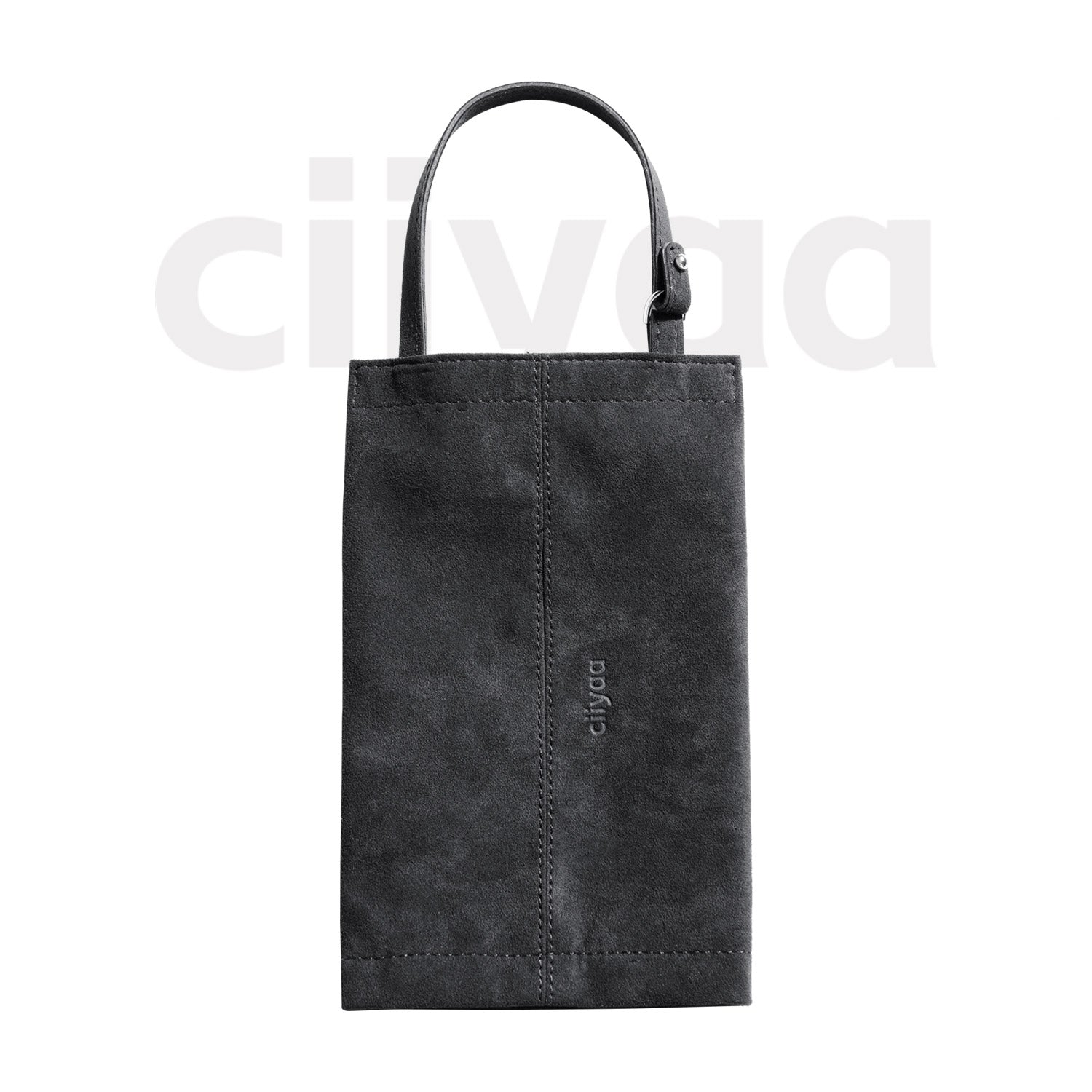 Alcantara Flat Tissue Holder with Lanyard for Tesla Model 3 / Y