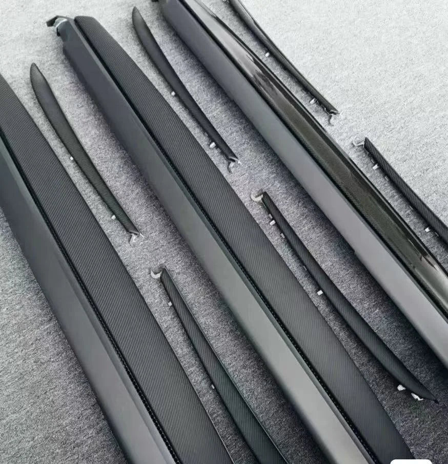 [Aisen] Dashboard & Door Panel Interior Trim Covers for Tesla Model 3 Model Y 2021-2023 Real Dry Carbon Fiber (Matte/Gloss, 3-Piece Set)