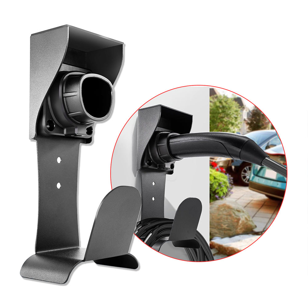 Tesla charger holster J-hook wall mount detail