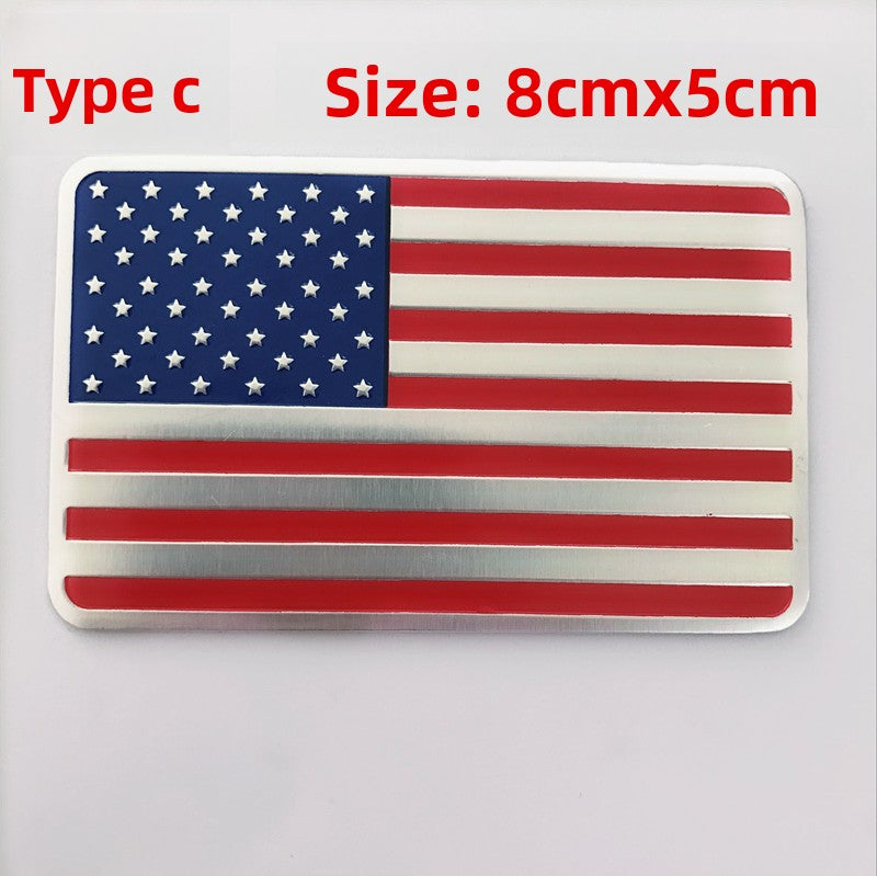 [Aisen] Stars and Stripes Fender Plaque Tactical Patriotic Mascot for All EV SUV Pickup Vehicle Platform