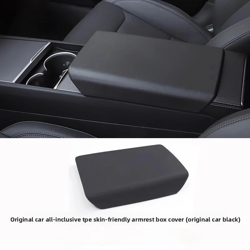 [Aisen] for Tesla Model 3 Highland 2024+ Model Y Juniper 2025+ Central Control Armrest Cover TPE Interior Protective Pad Anti-Scratch Console Accessory