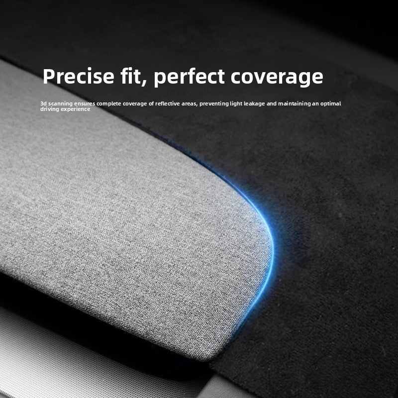 [Aisen] Dashboard Mat Pad Cover Anti-Glare Sun Shade for Tesla Model 3 Highland Model Y Juniper (Premium Alcantara-Texture Suede, LHD & RHD Universal 1-Pack)