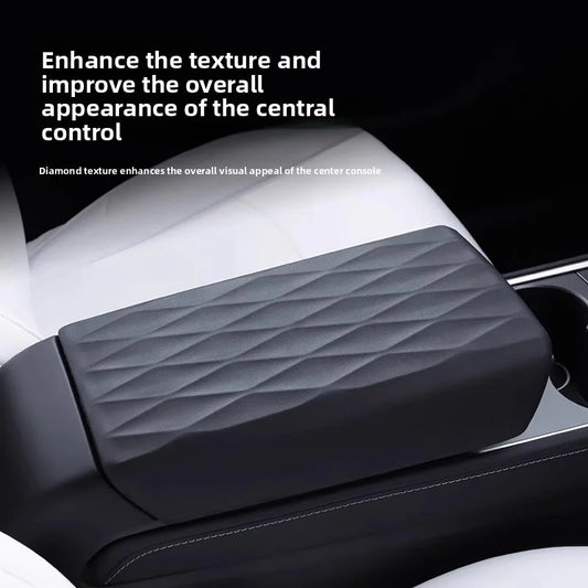 [Aisen] for Tesla Model 3 Highland 2024+ Model Y Juniper 2025+ Central Control Armrest Cover TPE Interior Protective Pad Anti-Scratch Console Accessory