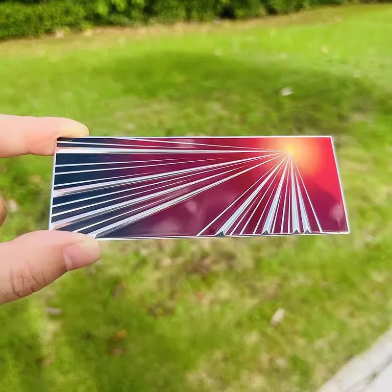 [Aisen] Infinity Mirror Trunk Logo Badge for Tesla Model Y (Premium Space-Time Tunnel Acrylic, 1-Pack)