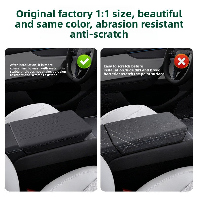 [Aisen] Waterproof Silicone Central Armrest Cover for Tesla Model 3 Highland & Model Y Juniper (Premium Anti-Scratch Seat Protector)