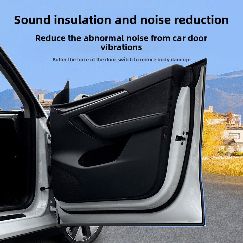 [Aisen] Full Car Noise Reduction Sealing Strip Kit Weatherstripping Rubber Soundproof Seals for Tesla Model Y Model 3 2021-2024 (Premium EPDM Weatherproof Hollow Rubber, Complete Multi-Piece Set)