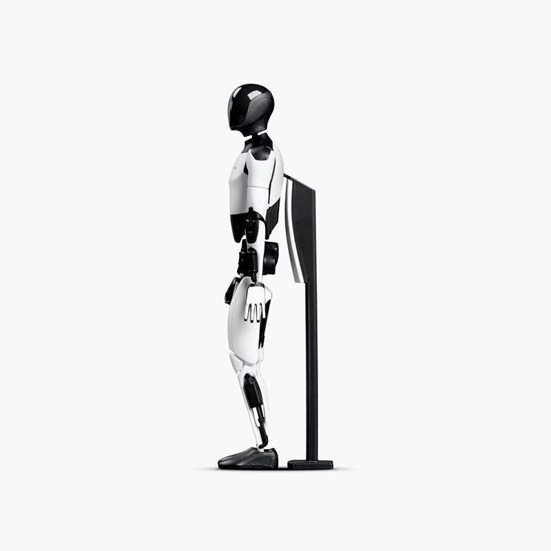 [Aisen] for Tesla Bot Action Figure for All Tesla Models Universal Fit Cyberpunk Silver Optimus Robot Toy (Dashboard Ornament, 1-Pack)