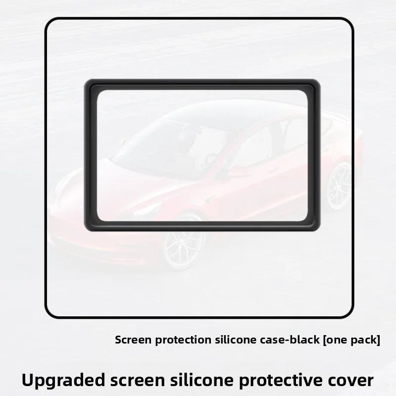 [Aisen] Silicone Navigation Screen Protector Frame for Tesla Model Y Juniper & Model 3 Highland (Premium Flexible Silicone)