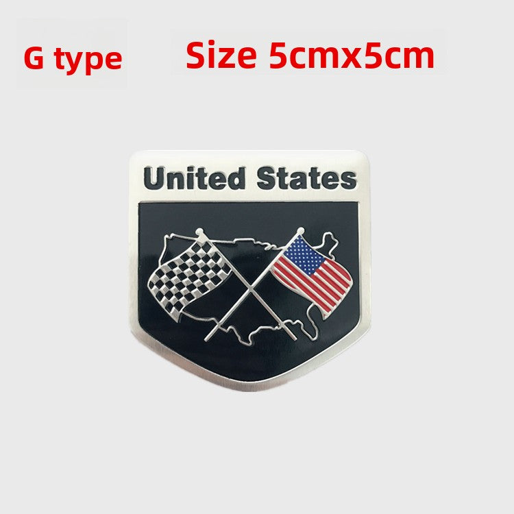 [Aisen] Stars and Stripes Fender Plaque Tactical Patriotic Mascot for All EV SUV Pickup Vehicle Platform