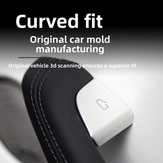 [Aisen] Interior Door Release Button Covers for Tesla Model 3 Highland & Model Y Juniper (Premium Anti-Scratch Button Trim Overlay 4PCS Set)
