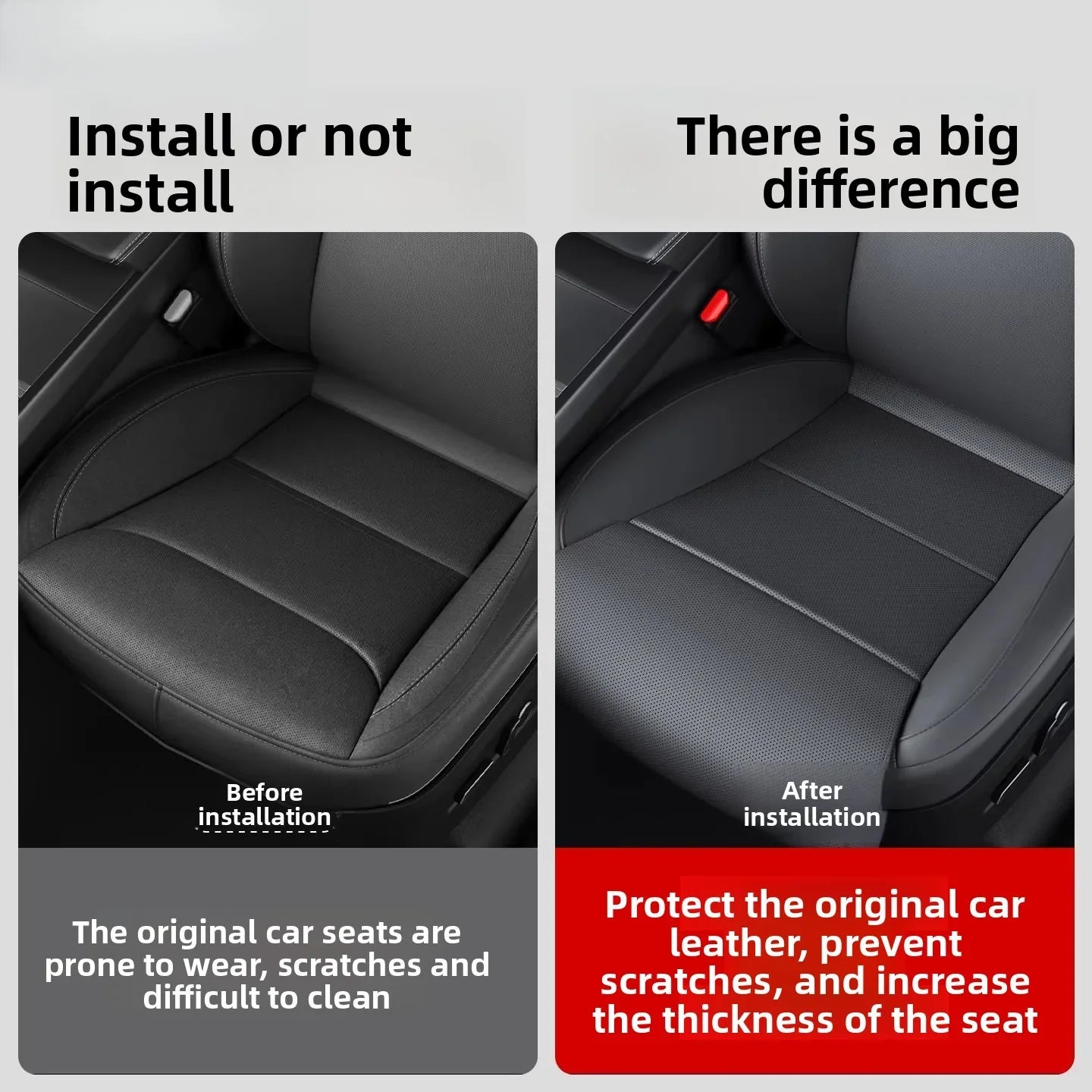 [Aisen] for Tesla Model 3 Highland Model Y Juniper Front Seat Leg Support Cushion Integrated Extended Footrest Memory Foam PU Leather Car Seat Comfort Accessory