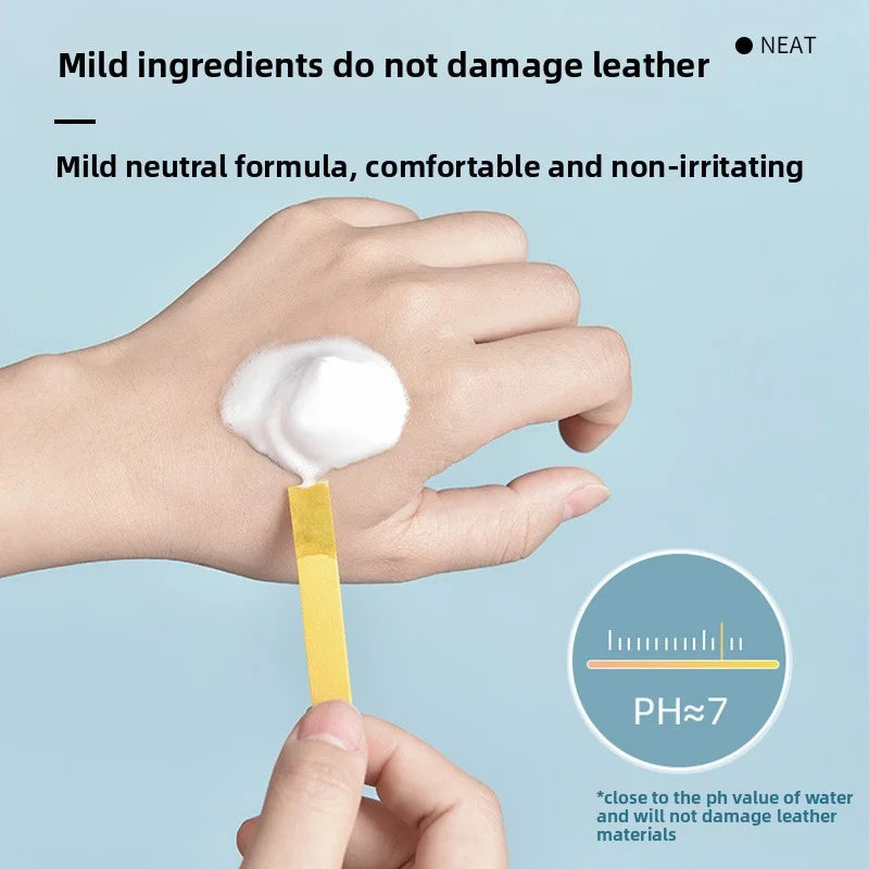 [Aisen] Multifunctional Leather Interior Cleaning Mousse Car Seat Stain Remover for Tesla Model 3 Y S X (Eco-Friendly Neutral Foam, 300ml 1-Pack)