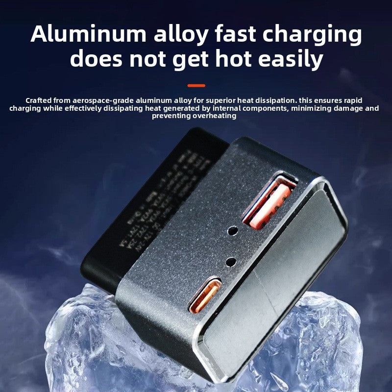 [Aisen] OBD Power Expansion Dock Hub for Tesla Model 3 & Model Y (Premium Fireproof Material, Dual Interface A+C Fast Charging)