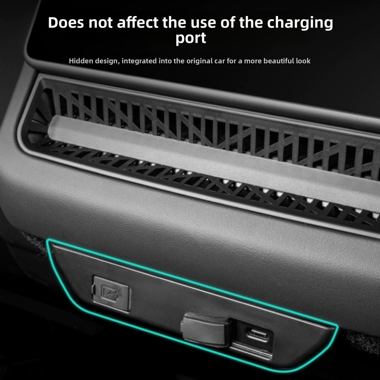 [Aisen] Mesh Rear Air Vent Cover for Tesla Model Y Juniper & Model 3 Highland (Premium Auto-Grade ABS, 1-Pack Anti-Clogging)