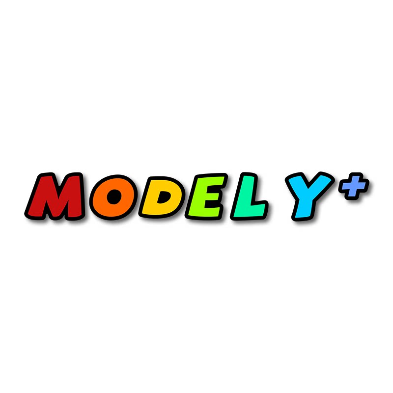 [Aisen] 3D Cartoon Letter Emblem for Tesla Model 3 & Model Y Trunk (Premium Weatherproof Polymer, Colorful Car Tail Badge)