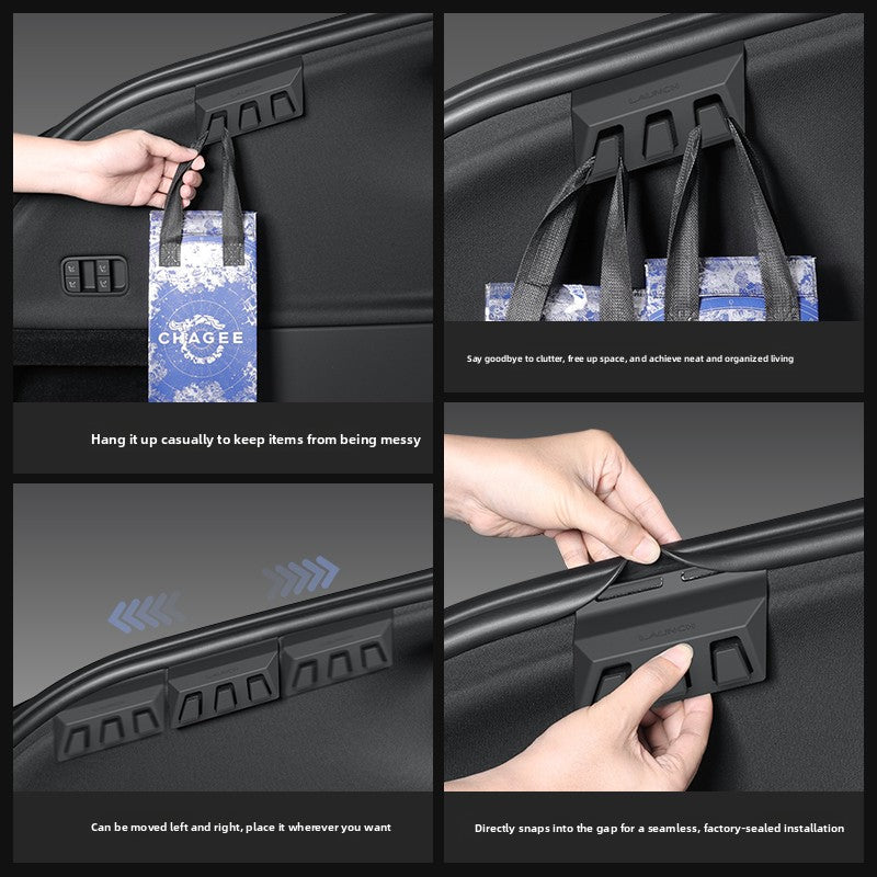 [Aisen] Trunk Hidden Folding Cargo Hook Rear Side Trunk Organizer Anchor for Tesla Model Y 2021-2026 Black 2PCS