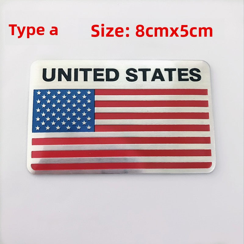 [Aisen] Stars and Stripes Fender Plaque Tactical Patriotic Mascot for All EV SUV Pickup Vehicle Platform
