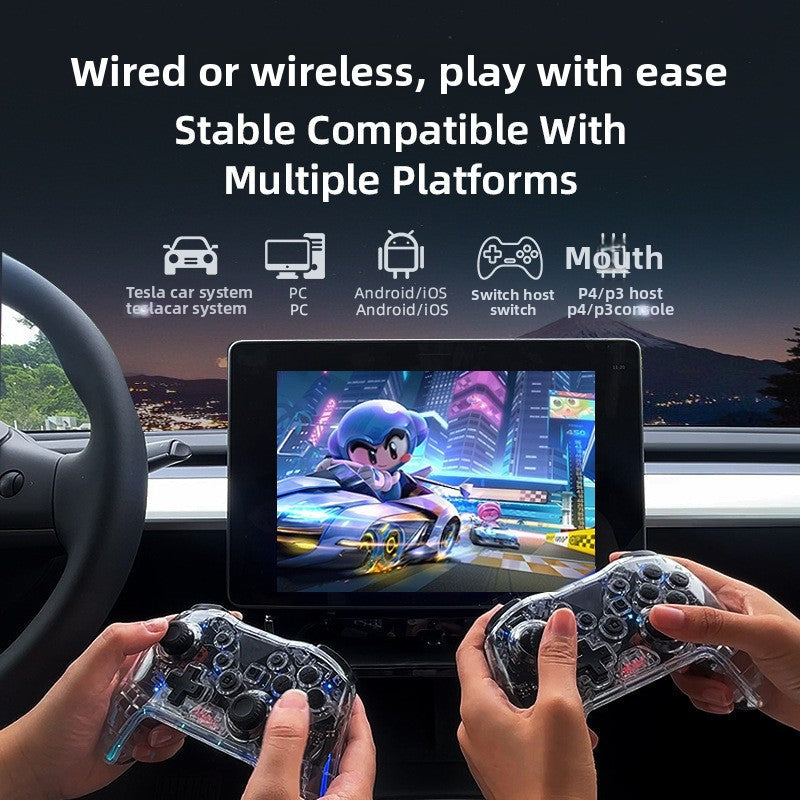 [Aisen] Wireless Bluetooth Gaming Controller Arcade Gamepad Joystick for Tesla Model Y 3 X S All Platforms