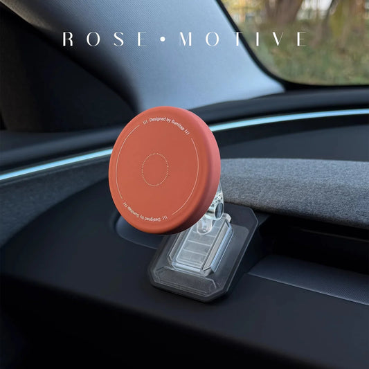 [Aisen] for Tesla Model 3 Highland Model Y Juniper Magnetic Car Phone Holder Silicone Magnetic Suction Dashboard Mount MagSafe Compatible Trend Accessories