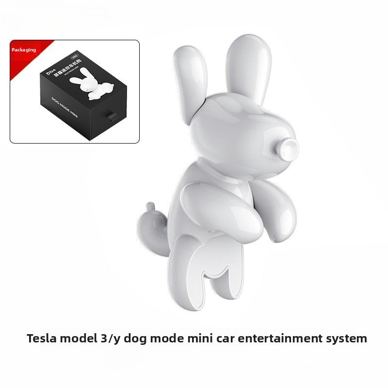 [Aisen] Center Console Screen Mascot Ornament Dashboard Display Toy Figurine for Tesla Model Y  Model 3