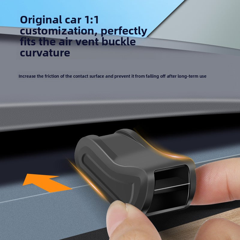 [Aisen] Hidden Air Vent Aromatherapy Clip Adapter Holder for Tesla Model 3 Model Y 2021-2026 (Anodized Aluminum & Anti-Scratch Silicone, 1-Pack)