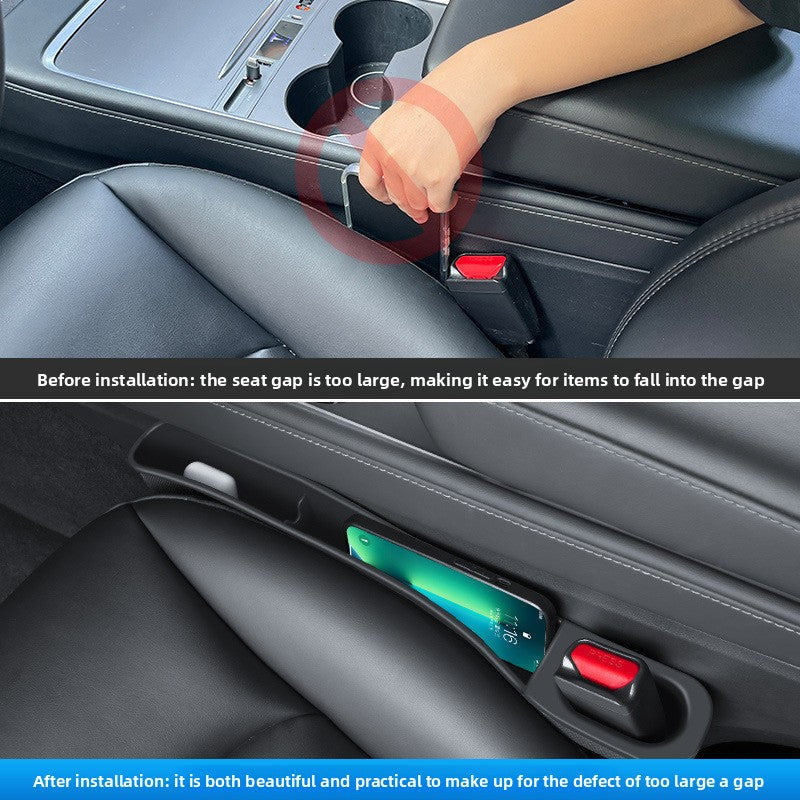 [Aisen] Seat Gap Storage Box Organizer Center Console Side Drop Blocker for Tesla Model Y Juniper Model 3 Highland