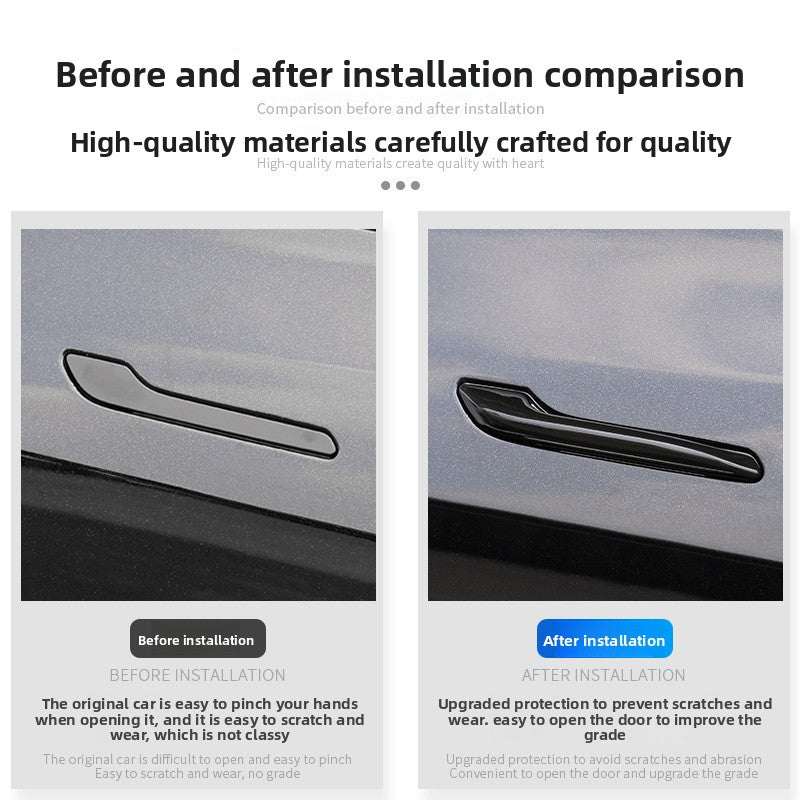 [Aisen] Exterior Door Handle Assist Puller Anti-Freeze Cold-Weather Opener for Tesla Model 3 Model Y 2021-2026 (Premium Weatherproof Sub-Zero High-Impact Polymer, 4-Pack Complete Door Set)