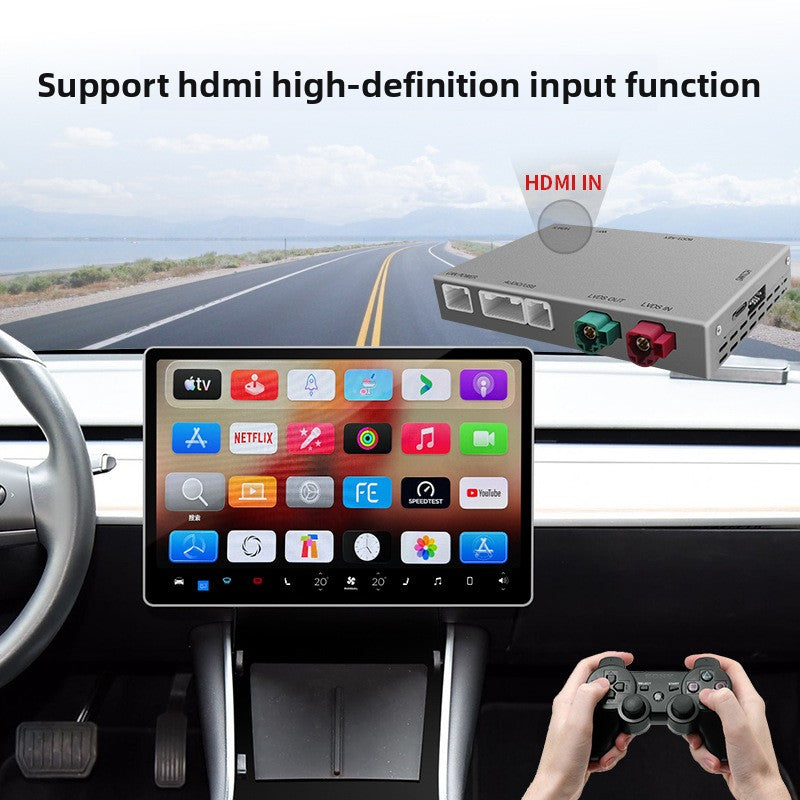 [Aisen] Wireless CarPlay Android Auto Adapter Smart Infotainment Interconnect Box for Tesla Model 3 Model Y 2019-2024