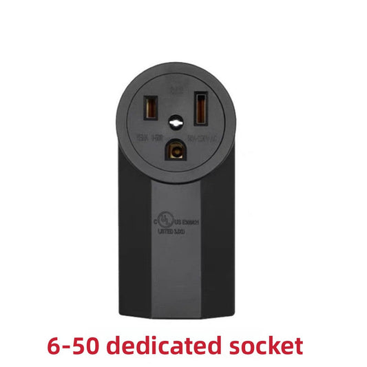 [Aisen] EV Charger Heavy-Duty Wall Outlet High-Power NEMA Receptacle for Tesla Mobile Connector EV Models (Industrial-Grade Heat-Resistant Nylon & High-Tension Copper Matrix, 50A 125/250V 14-50R 6-50R 1PCS)