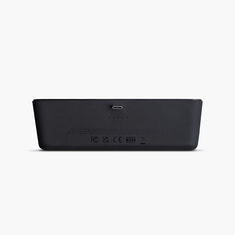 [Aisen] Center Console USB Hub Docking Station Multi-Port Type-C Splitter Adapter for Tesla Model Y Juniper Model 3 Highland (Premium Fireproof ABS & OEM-Grade Smart IC Circuit, 4-in-1 Matte Black 1PCS)