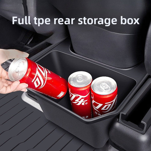 [Aisen] Silicone Under Seat Storage Box & Trash Bin for Tesla Model Y 2021-2024 (Premium Silicone, 1-Pack)