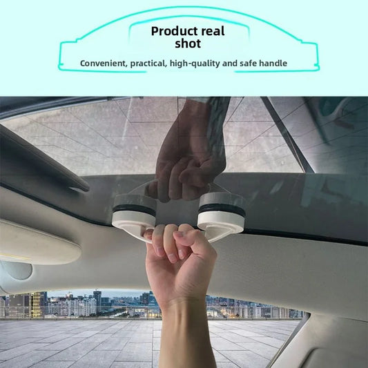 [Aisen] for Tesla Model 3 Model Y Model S Model X Roof Handle Suction Cup Grab Handle No-Drill Installation ABS Silicone Interior Assist Grip Accessory