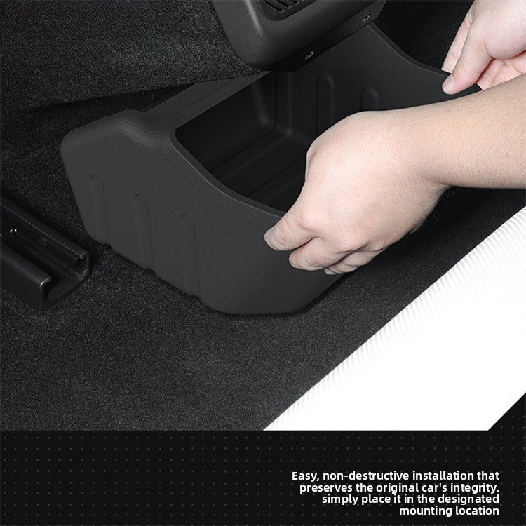 [Aisen] Rear Console Storage Box & Trash Bin Organizer Under-Vent Seatback Garbage Caddy for Tesla Model 3 Highland 2024+( 1-Piece Set)