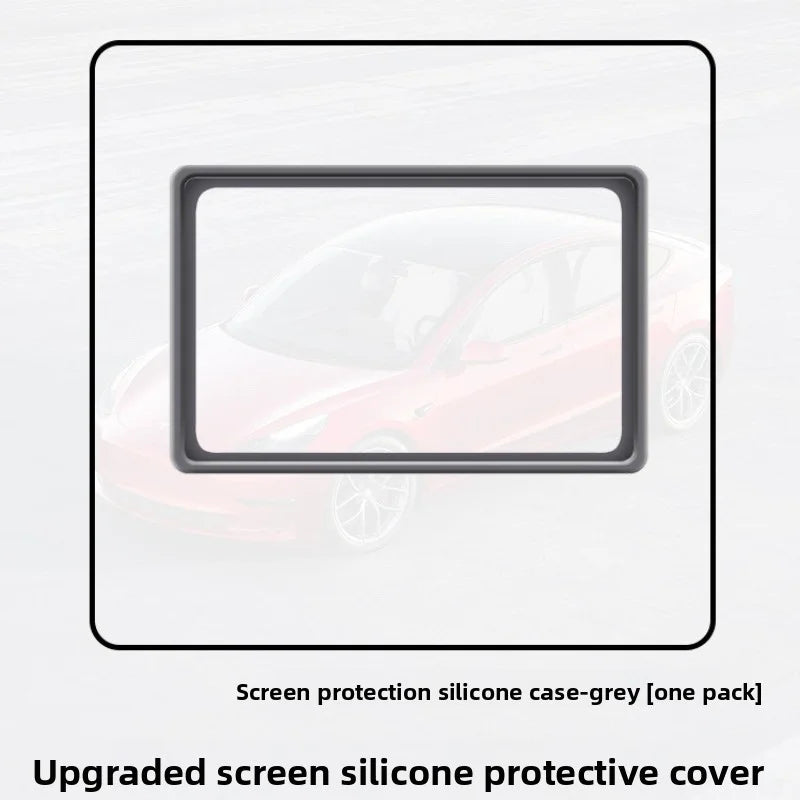 [Aisen] Silicone Navigation Screen Protector Frame for Tesla Model Y Juniper & Model 3 Highland (Premium Flexible Silicone)