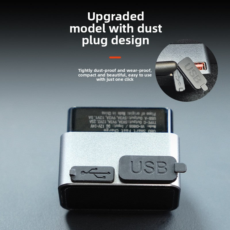 [Aisen] OBD Power Expansion Dock Hub for Tesla Model 3 & Model Y (Premium Fireproof Material, Dual Interface A+C Fast Charging)