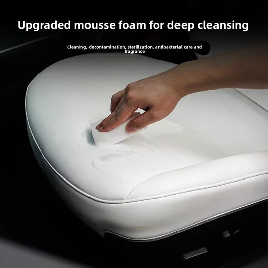 [Aisen] Multifunctional Leather Interior Cleaning Mousse Car Seat Stain Remover for Tesla Model 3 Y S X (Eco-Friendly Neutral Foam, 300ml 1-Pack)