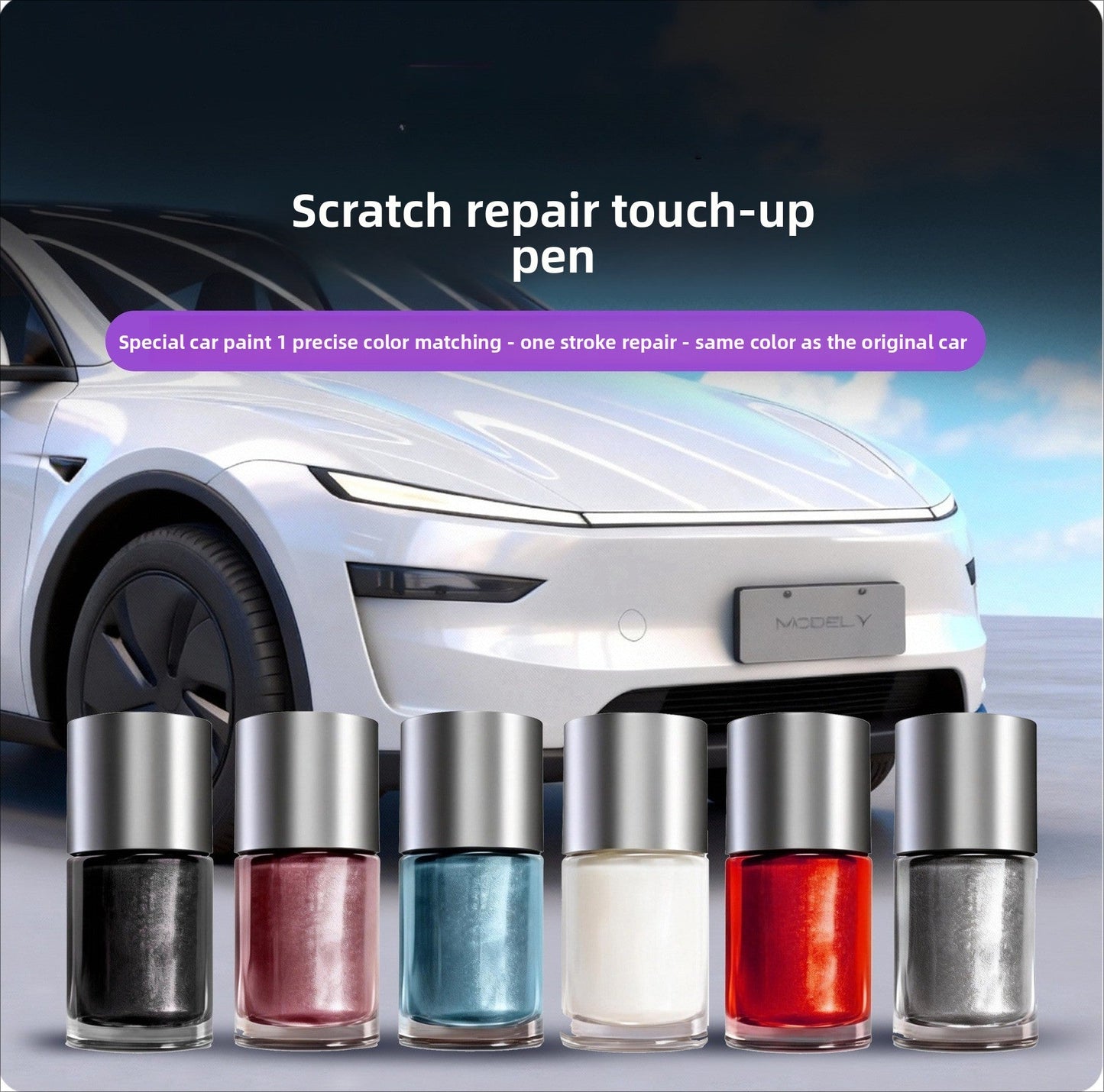[Aisen] Car Touch Up Paint Pen for Tesla Model 3 Highland 2024+ Model Y Juniper 2025+ Deep Scratch Repair Remover