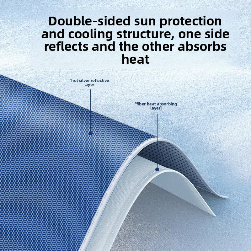 [Aisen] Glass Roof Sunshade Skylight Heat Protector for Tesla Model Y Juniper 2026+ UV Block (Ice Crystal Carbon Nano-Coating, 2-Piece Split Design)