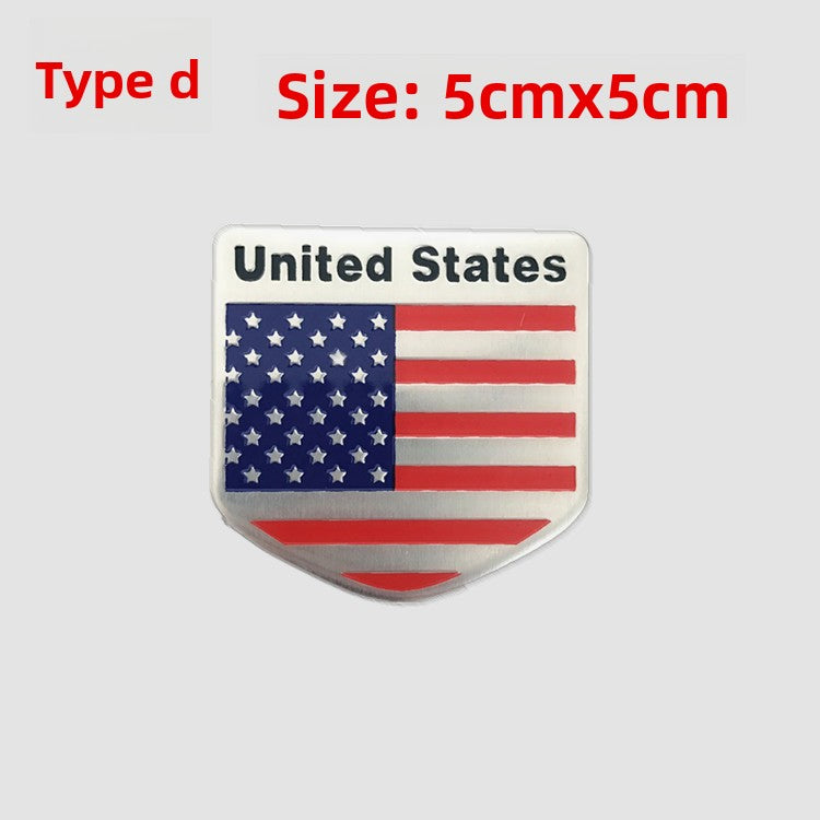 [Aisen] Stars and Stripes Fender Plaque Tactical Patriotic Mascot for All EV SUV Pickup Vehicle Platform