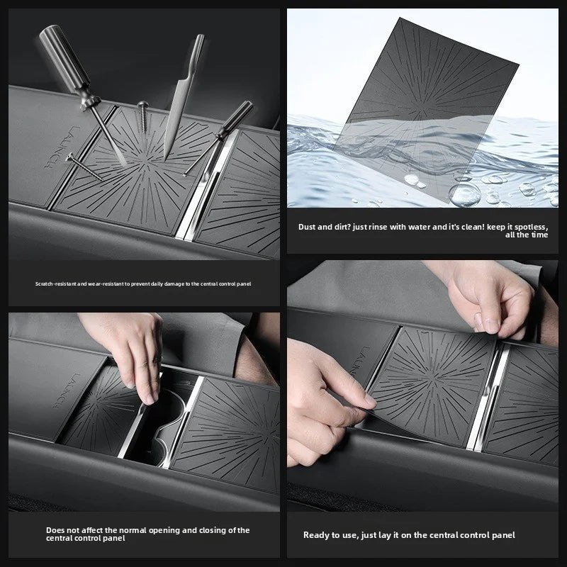 [Aisen] Silicone Wireless Charger Pad Mat for Tesla Model 3 Highland 2024+ & Model Y Juniper 2025+(Premium Silicone, Anti-Slip)