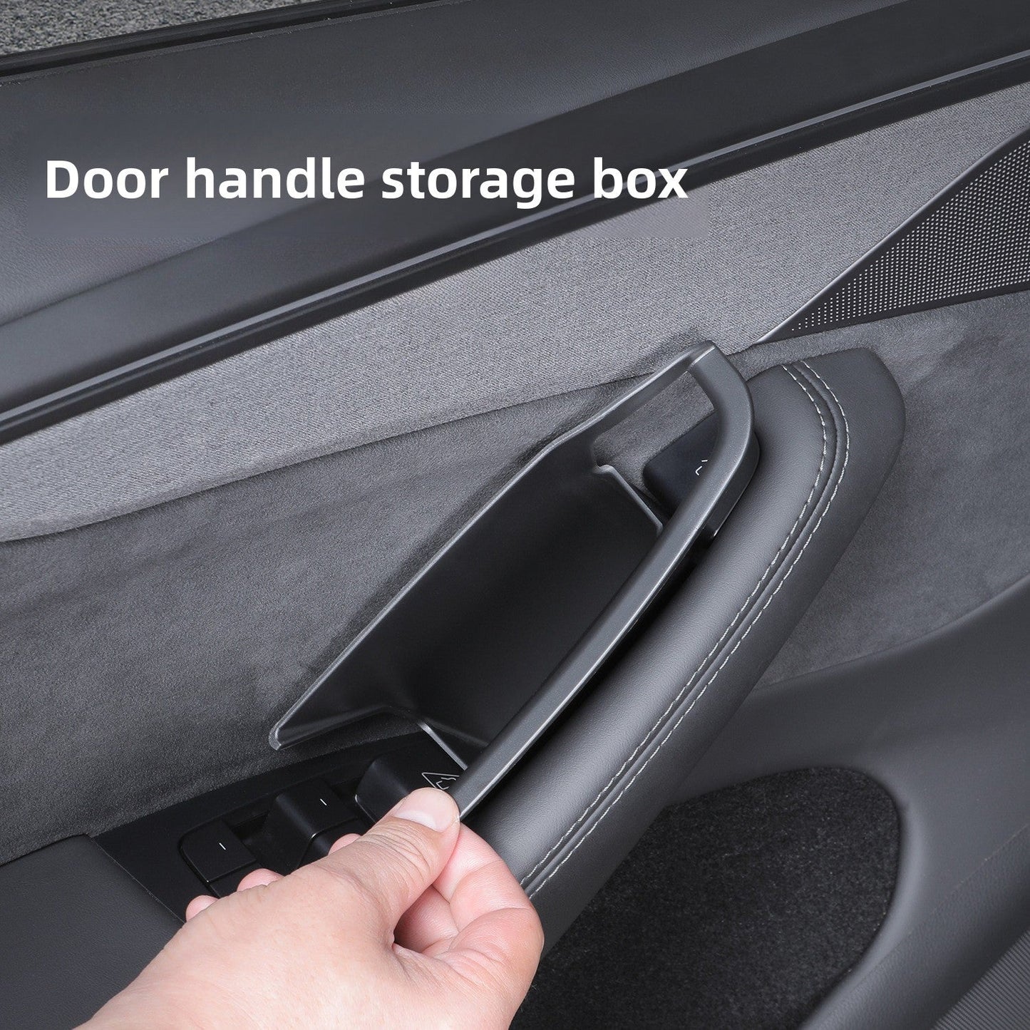 [Aisen] Door Handle Storage Box Organizer Side Door Armrest Pocket Tray for Tesla Model 3  Model Y 2021-2026 (4PCS)