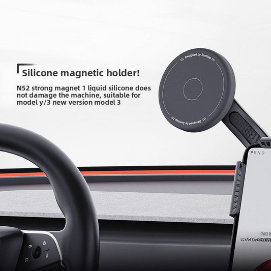 [Aisen] Silicone Magnetic Dashboard Phone Mount for Tesla Model 3 Highland & Model Y Juniper (Premium Silicone & N52 Magnets, 1-Pack)