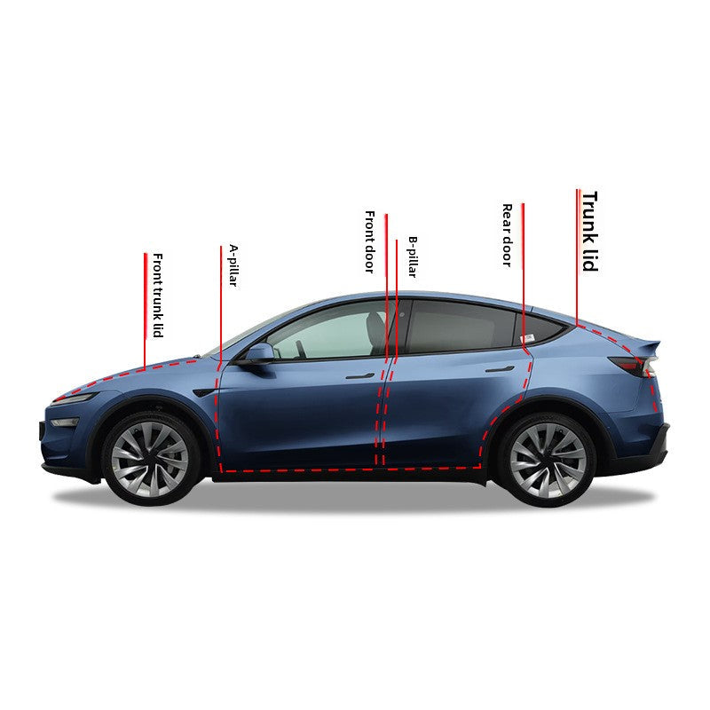 [Aisen] Full Car Noise Reduction Sealing Strip Kit Weatherstripping Rubber Soundproof Seals for Tesla Model Y Juniper 2025+ (Premium EPDM Weatherproof Hollow Rubber, Complete Multi-Piece Set)