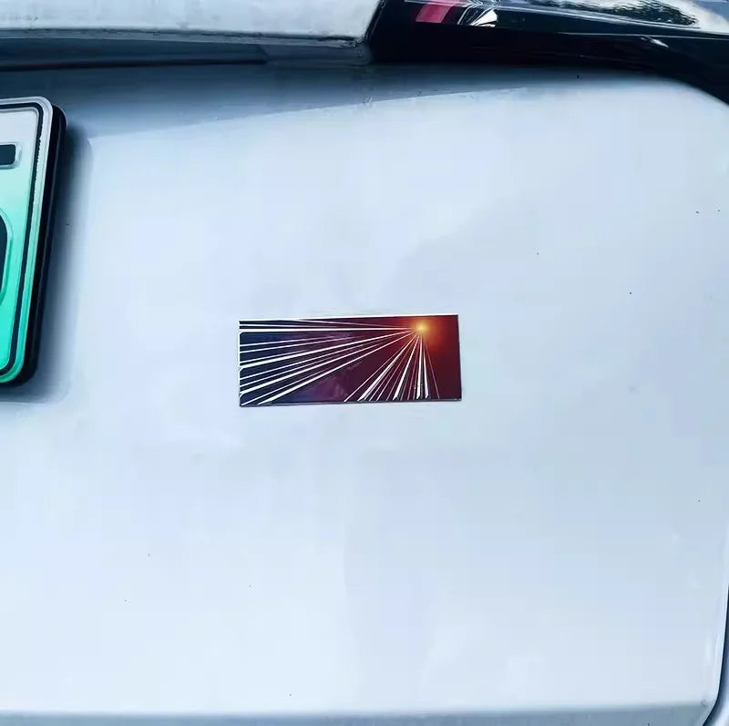 [Aisen] Infinity Mirror Trunk Logo Badge for Tesla Model Y (Premium Space-Time Tunnel Acrylic, 1-Pack)