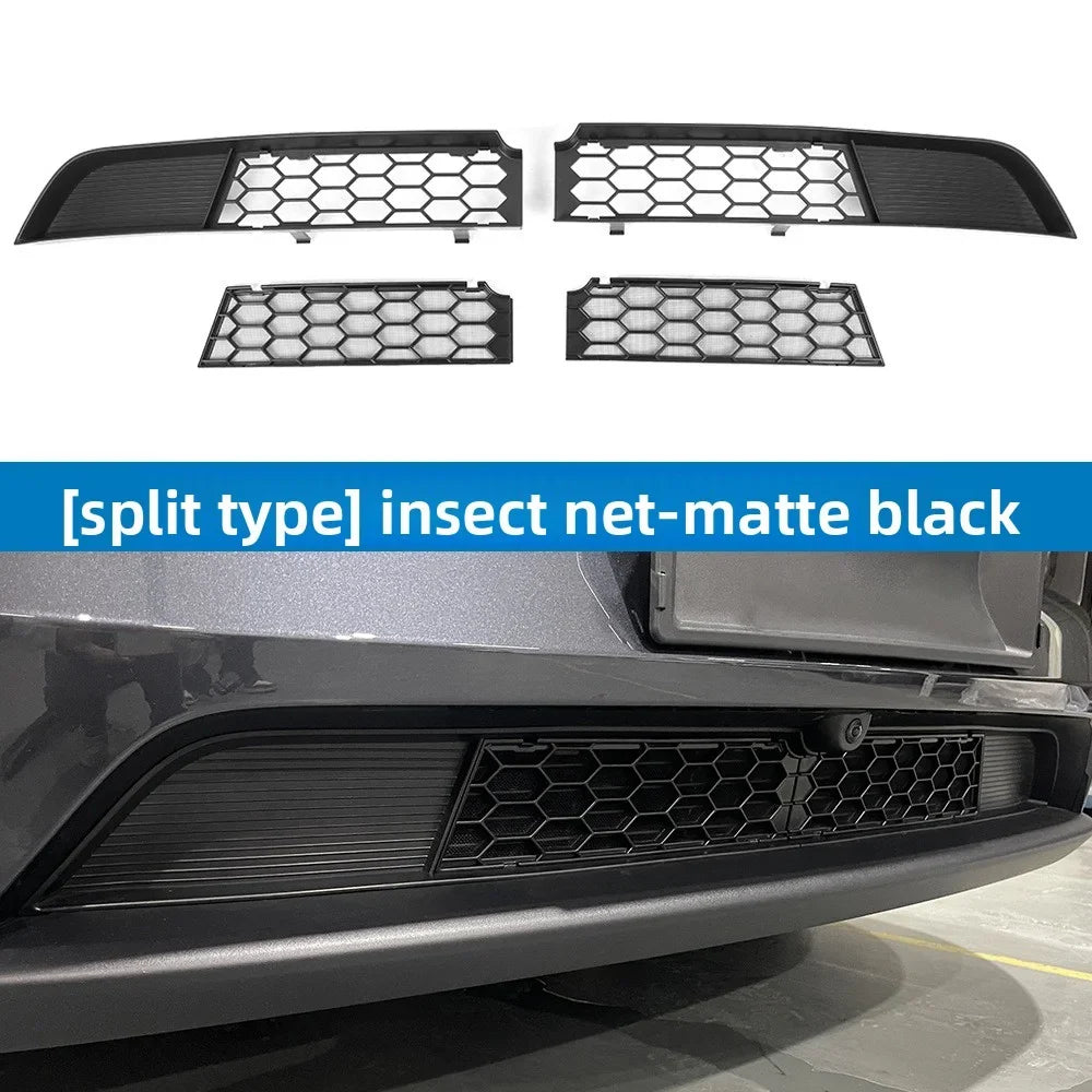 [Aisen] for Tesla Model Y Juniper Front Bumper Insect Net Medium Mesh Water Tank Radiator Protective Net ABS Car Protection Accessory