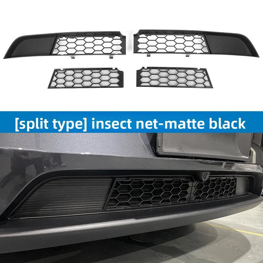 [Aisen] for Tesla Model Y Juniper Front Bumper Insect Net Medium Mesh Water Tank Radiator Protective Net ABS Car Protection Accessory