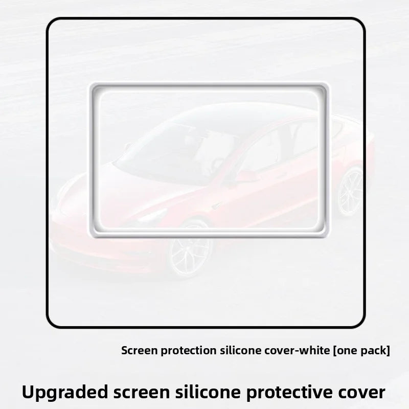 [Aisen] Silicone Navigation Screen Protector Frame for Tesla Model Y Juniper & Model 3 Highland (Premium Flexible Silicone)