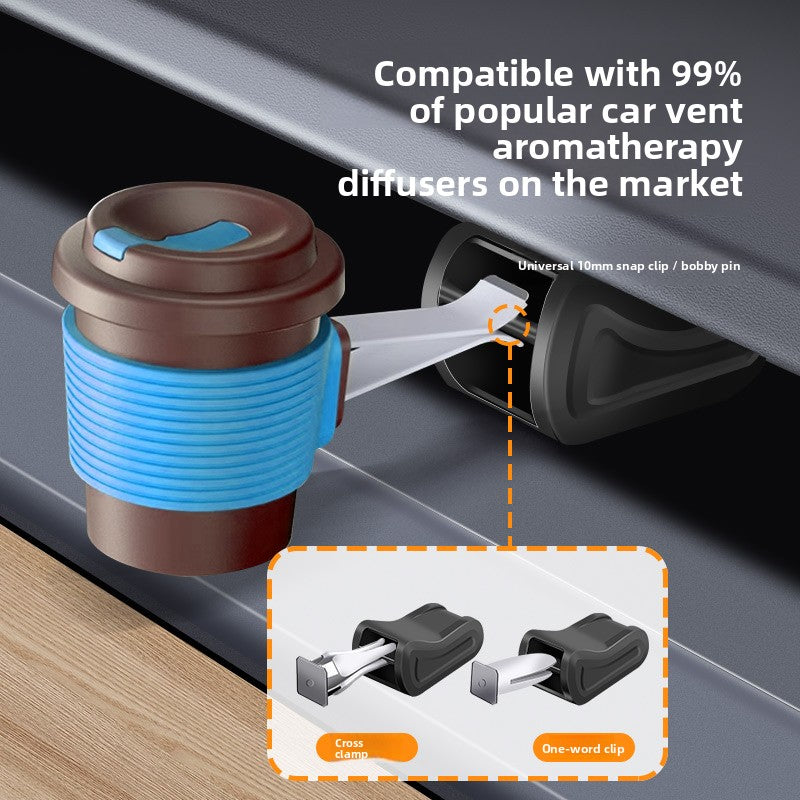 [Aisen] Hidden Air Vent Aromatherapy Clip Adapter Holder for Tesla Model 3 Model Y 2021-2026 (Anodized Aluminum & Anti-Scratch Silicone, 1-Pack)