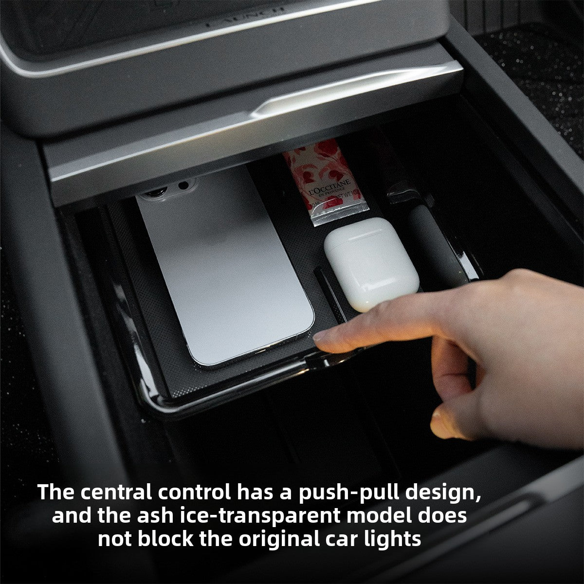 [Aisen] central control room divider lower console armrest pocket diverter for Tesla Model 3 highland Model Y juniper embedded sliding fit 2pcs